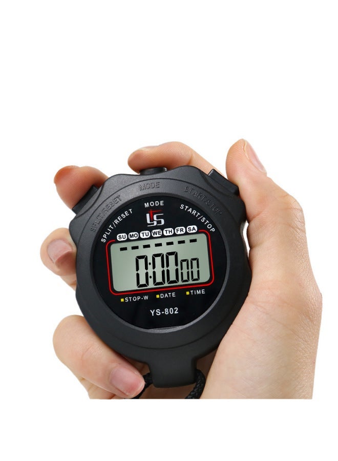 Generic Stopwatch Timer Training Physical Education Teacher Track And Field Running Fitness Exercise Referee Competition Special Postage-Display Accuracy:Ys-802 Yellow  - Image 5