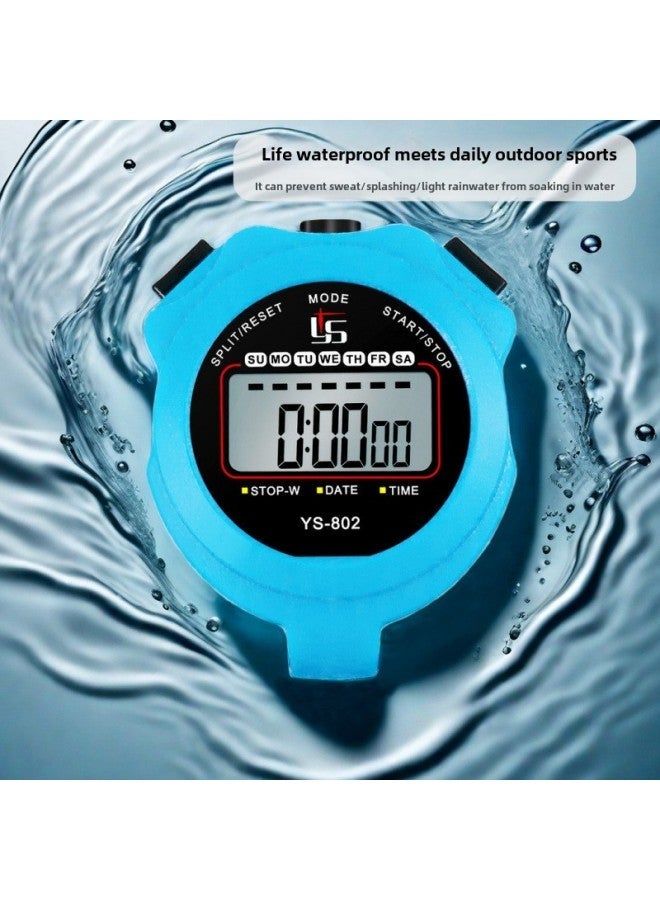 Generic Stopwatch Timer Training Physical Education Teacher Track And Field Running Fitness Exercise Referee Competition Special Postage-Display Accuracy:Ys-802 Yellow  - Image 4