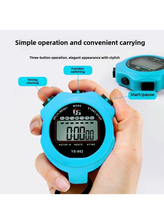 Generic Stopwatch Timer Training Physical Education Teacher Track And Field Running Fitness Exercise Referee Competition Special Postage-Display Accuracy:Ys-802 Yellow  - Image 2