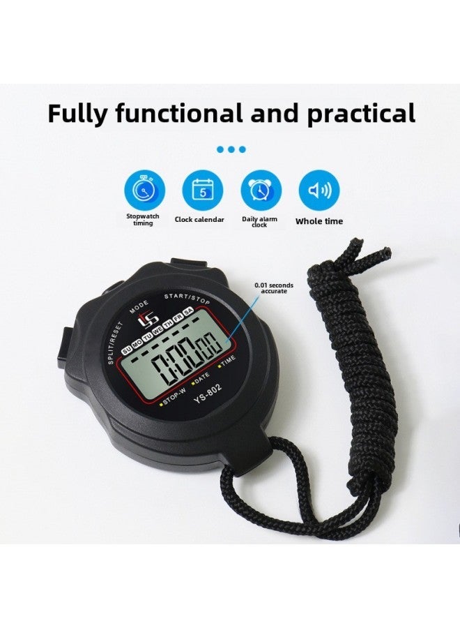 Generic Stopwatch Timer Training Physical Education Teacher Track And Field Running Fitness Exercise Referee Competition Special Postage-Display Accuracy:Ys-802 Yellow  - Image 3