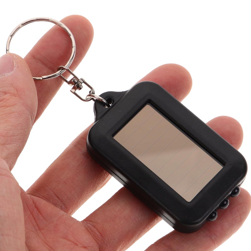 Mini Solar LED Keychain Flashlight 5 Pack Portable Handheld Light For Camping Hiking Emergency - Image 5