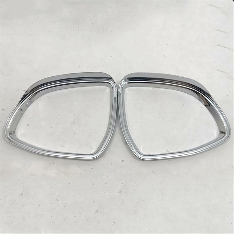 QASULER ABS Chrome Car Rearview Mirror Eyebrow Cover - Image 1