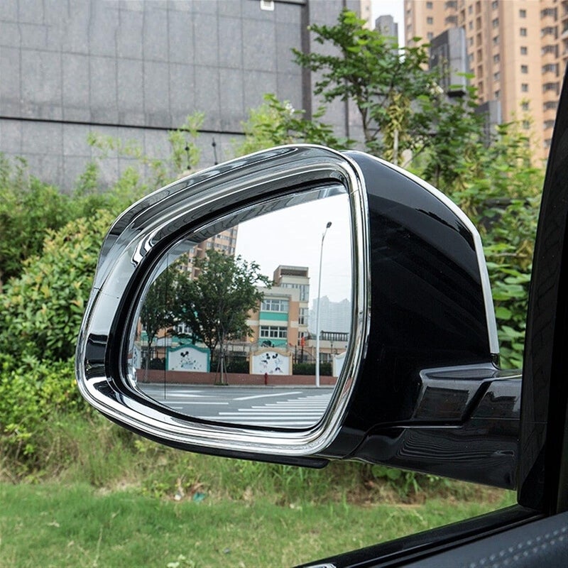 QASULER ABS Chrome Car Rearview Mirror Eyebrow Cover - Image 5