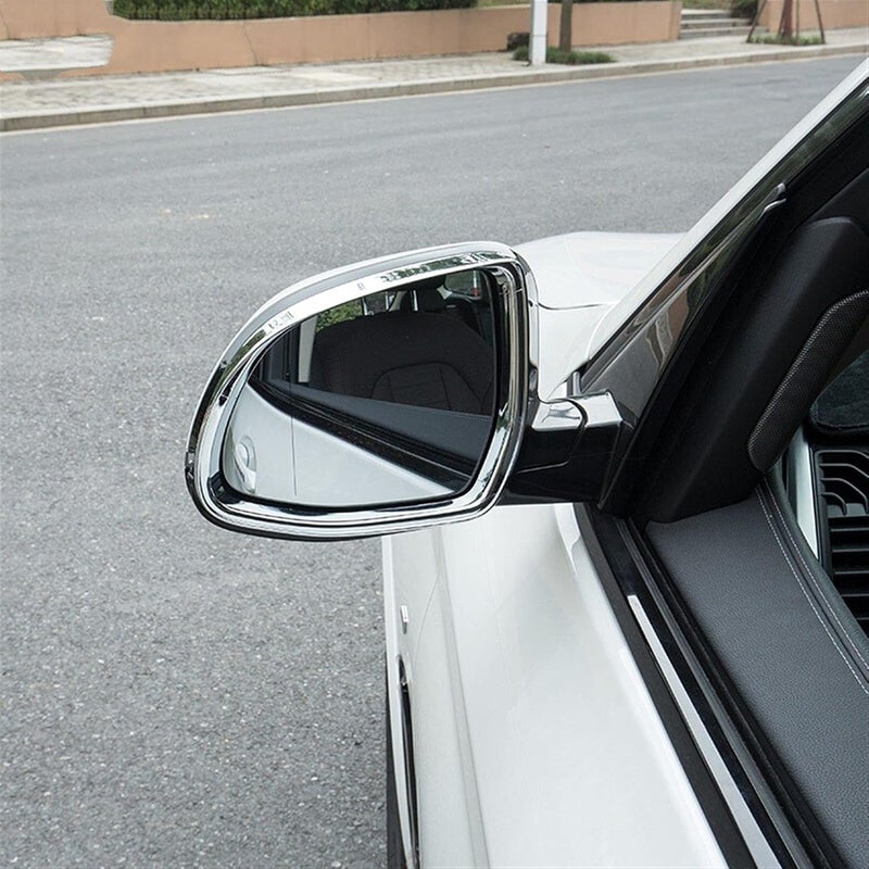 QASULER ABS Chrome Car Rearview Mirror Eyebrow Cover - Image 4