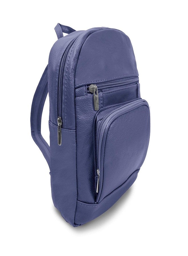 Krediz Mini Backpack - Genuine Leather Backpack Purse For Women - Super Soft Womens Backpack - Travel Backpack With Adjustable Shoulder Straps (Navy) - Image 2
