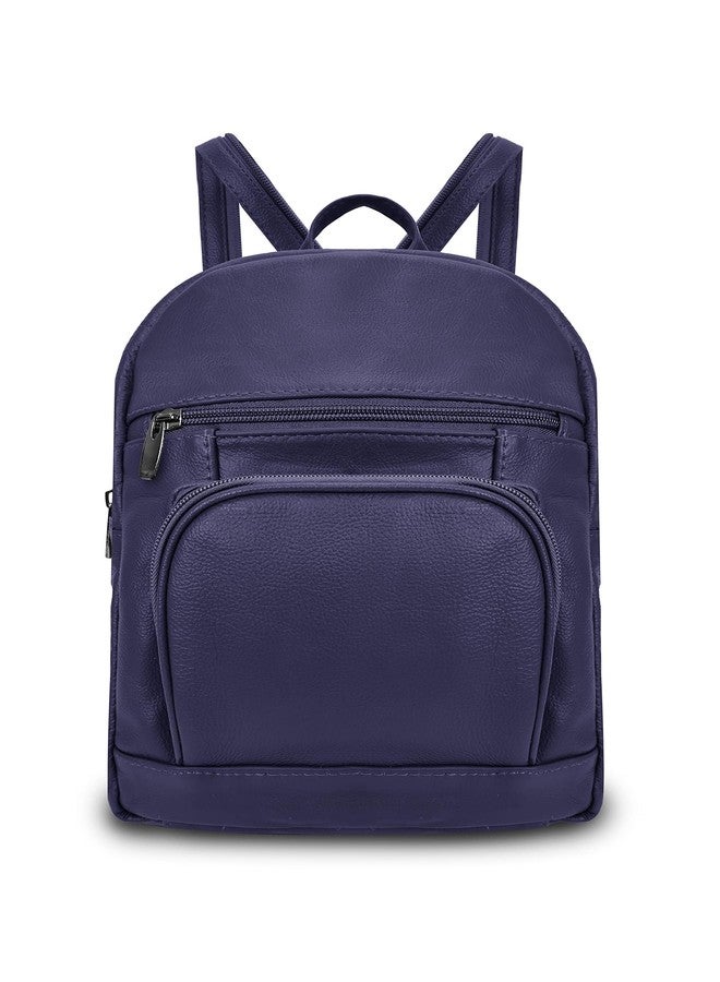 Krediz Mini Backpack - Genuine Leather Backpack Purse For Women - Super Soft Womens Backpack - Travel Backpack With Adjustable Shoulder Straps (Navy) - Image 1