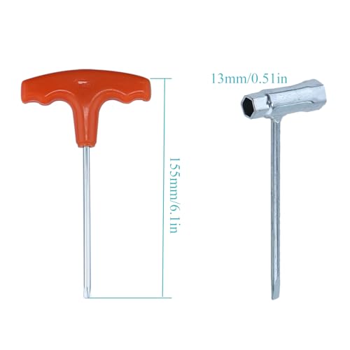 Atunee Chainsaw T Wrench 19mm x 13mm and T-Handle T27 Torx Screwdriver Kit for Husqvarna Stihl 017 018 019 020 021 023 024 025 026 028 034 Chainsaw Replace 1129 890 3401 0812 370 1000 - Image 2