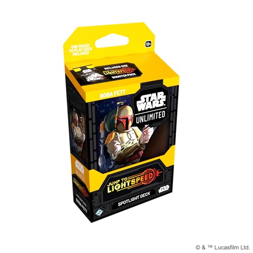 Asmodee Star Wars Unlimited TCG Jump to Lightspeed Boba Fett Spotlight Deck  ReadytoPlay 50Card Deck with Exclusive Cards Ages 12 2 Players 20 Minute Playtime - Image 1