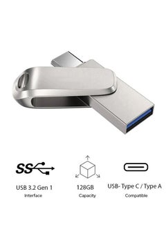 بيوينتي محرك أقراص مزدوج فائق الجودة USB Type-C بسعة 128 جيجابايت  - Image 1