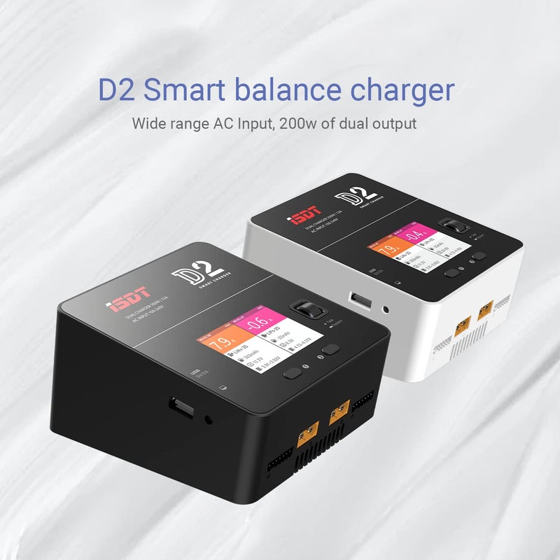 Isdt Lipo Battery Charger D2 Mk2 With Ac 2X200W Dual Output Mode Hobby Smart Lipo Charger Discharger For 1-6S Li-Ion Life Nicd Nimh Lihv Pb Smart Battery - Image 2