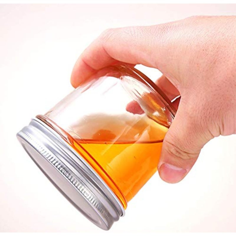 baihuoMason Jars with Airtight Metal Regular Lids 10oz/300ml,Sealed Clear Glass Canning Jars with Wide Mouth for Spices, Honey, Jam, dessert Jelly, of 12 - Image 5