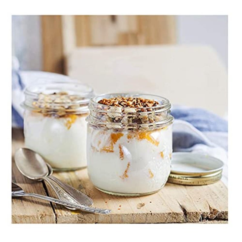 baihuoMason Jars with Airtight Metal Regular Lids 10oz/300ml,Sealed Clear Glass Canning Jars with Wide Mouth for Spices, Honey, Jam, dessert Jelly, of 12 - Image 3