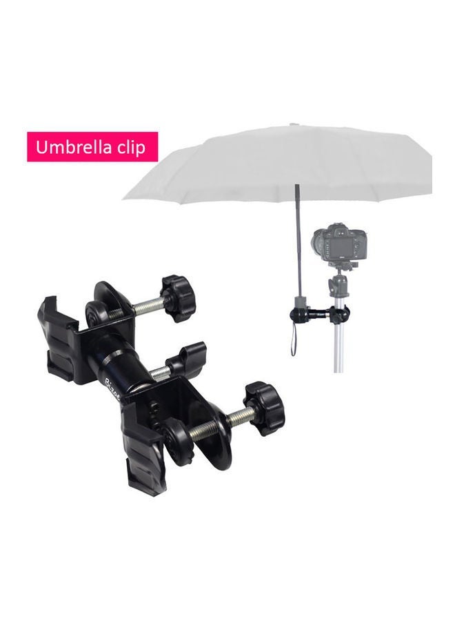 NIBEMINENT Tripod Umbrella Fixing Clip Mount Black  - Image 2