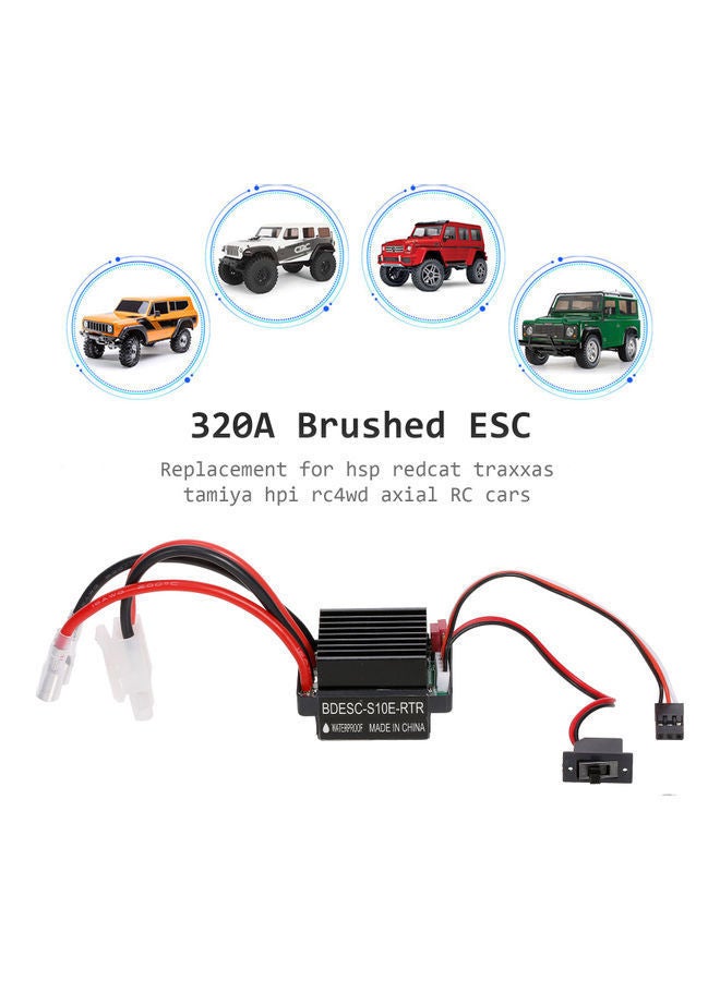 NIBEMINENT Brushed Forward Reverse Electric Speed Controller With Brake 10.5x3.5x7.5cm - Image 3