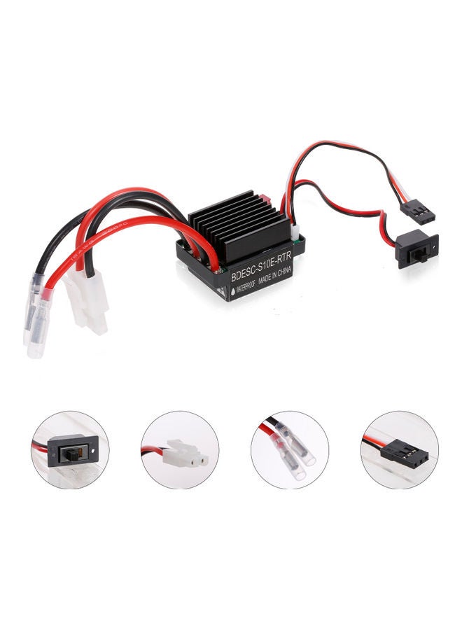 NIBEMINENT Brushed Forward Reverse Electric Speed Controller With Brake 10.5x3.5x7.5cm - Image 5