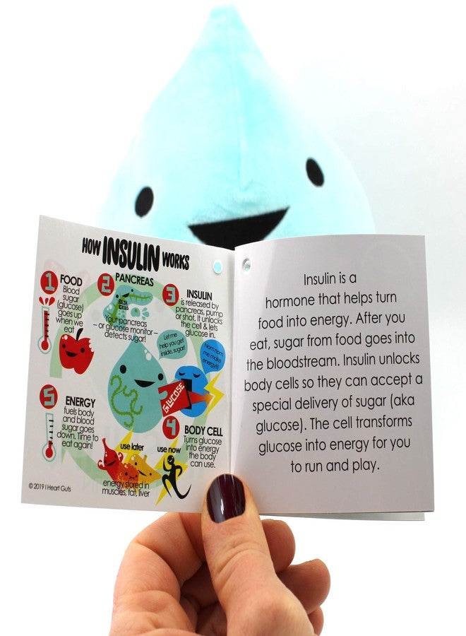 I Heart Guts Insulin Plush Toy - Insulin for The Win - Stuffed Pillow Diabetes Gift, Plushie | Diabetic, T1D Gift, Cute Get Well Pillow, Diaversary, Molecule Design - Image 4