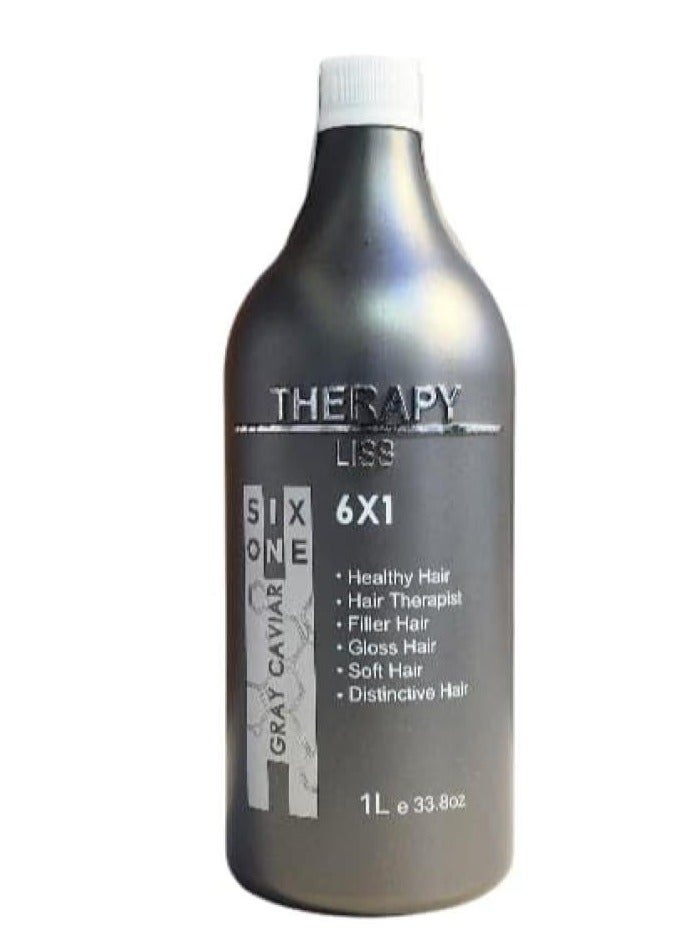 therapy Six One Therapy Liss Gray Caviar 6-in-1 Hair Treatment & Filler for Ultimate Smoothness - 1L - Image 1