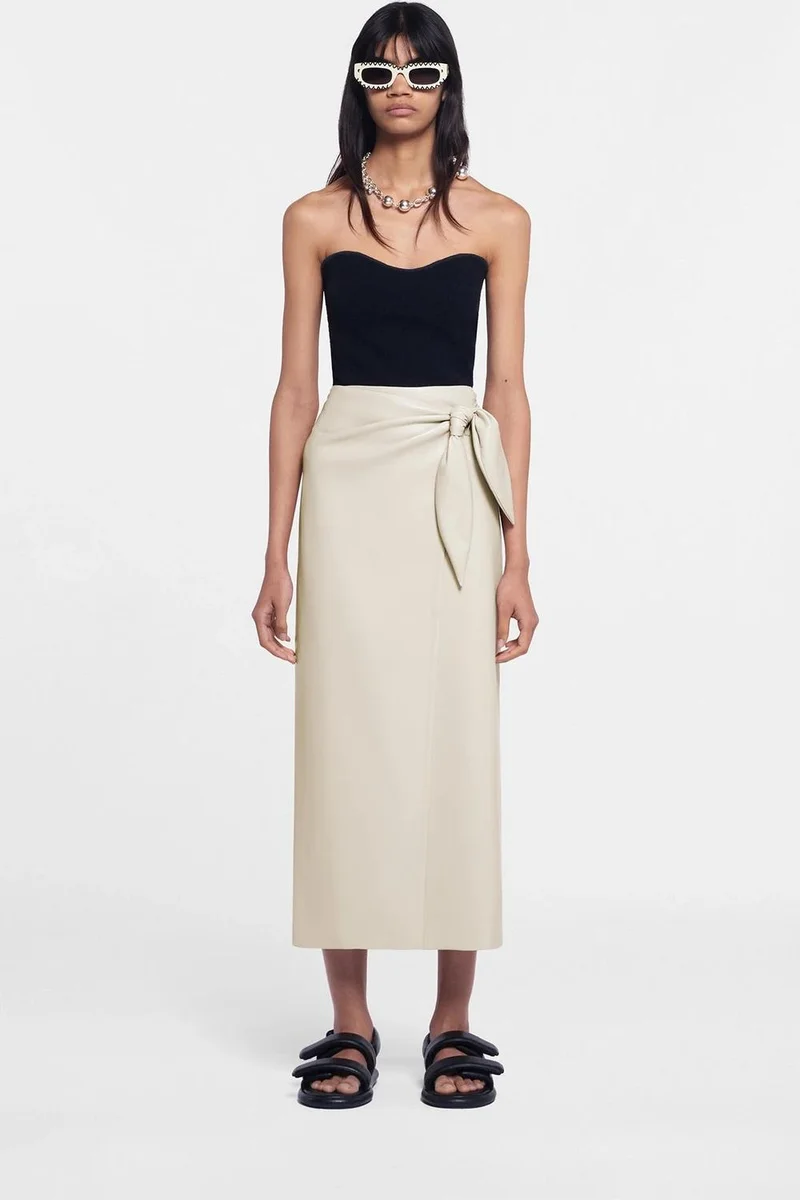Nanushka Architectural Cotton Skirt