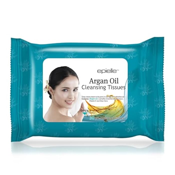 Epielle Makeup Remover Wipes, Remove Waterproof Mascara, Gentle Daily Facial Cleanser Towelettes with Collagen, Cucumber & Argan Oil, Stocking Stuffers, 60 Count (Pack of 4) - Image 3