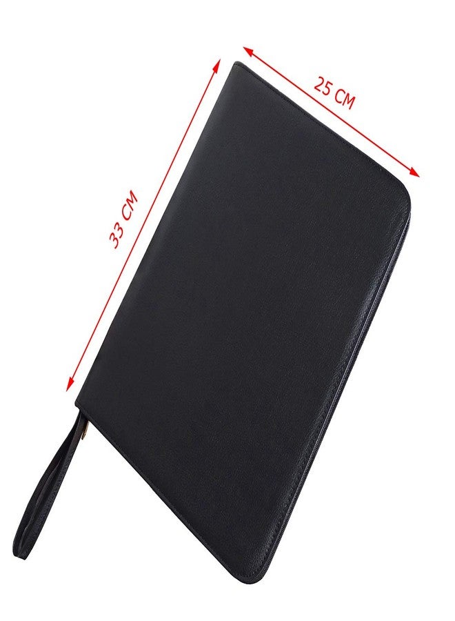 erofa 48 Fountain Pen Case PU Leather, Rollerball Pen Display Holder Bag, Pouch Large Capacity for your Collection - Black - Image 4
