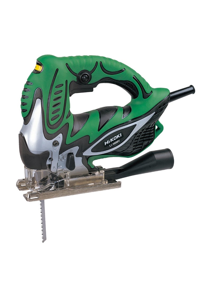 منشار هيكوكاي CJ110MVJ2Z، سعة قطع 110 مم، محرك قوي 720 واط، 110 فولت، سرعة متغيرة، وزن خفيف 2.2 كجم – قاطع دقيق احترافي للخشب والمعادن