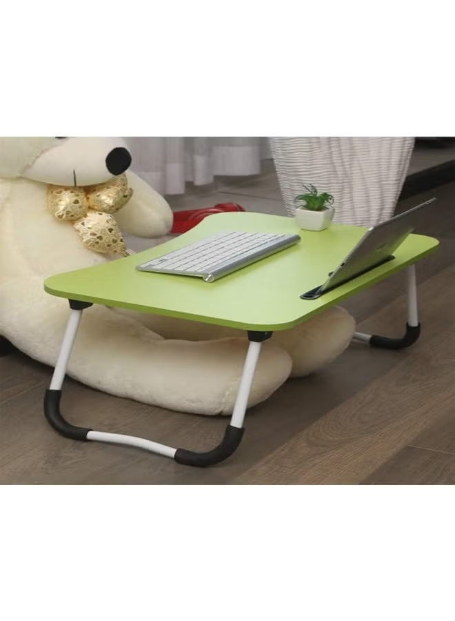مكتب كمبيوتر محمول قابل للطي مع فتحة للتابلت 50 × 30 سم - Image 4