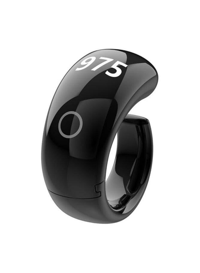 Smart Ring, Wireless Charging, Touch Buttons, 5 Interchangeable Sizes, 999999 Max Count (Black) - Image 2