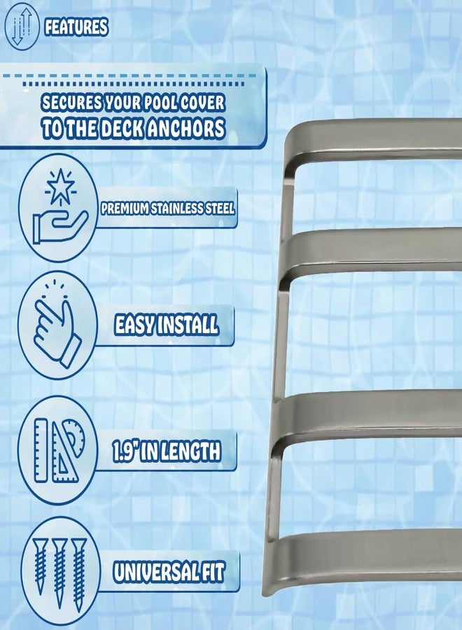 Poolzilla Stainless Steel Bar Buckle for Safety Cover Installation- 1 Pack - Image 4