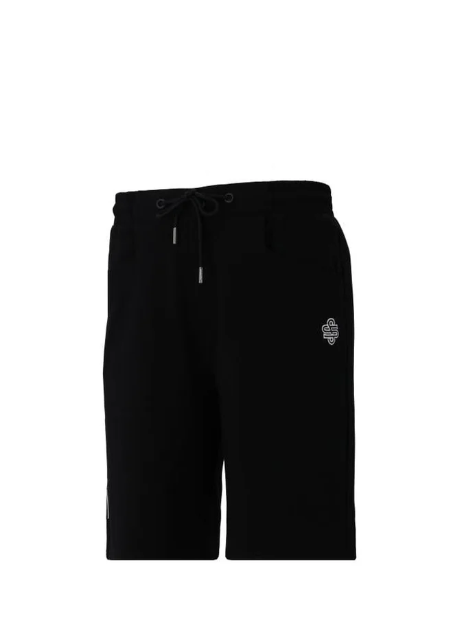 Selene Men Logo Detail Casual Shorts with Drawstring