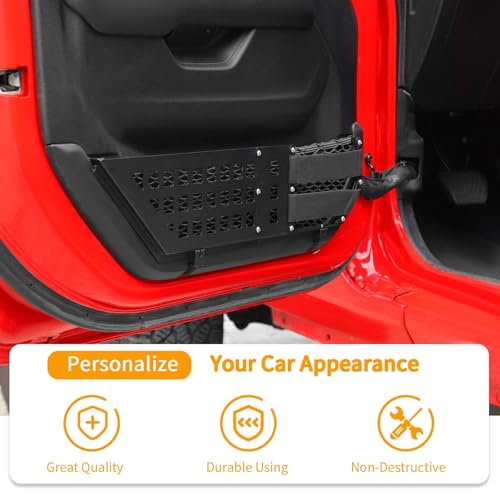 Hoolcar Front Door Storage Pockets, Door Side Insert Organizer Box Flexible Door Net Pocket Replacement Fit for Jeep Wrangler JL JLU & Gladiator JT 2018-2024, Interior Accessories - Image 4