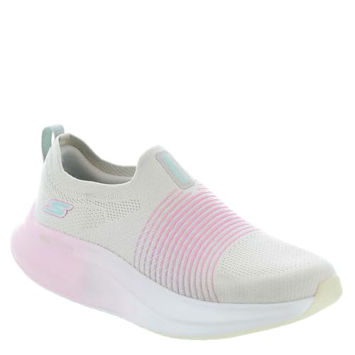SKECHERS حذاء سنيكرز سالي من سكيشرز للنساء، طبيعي/وردي، 12 US - Image 1