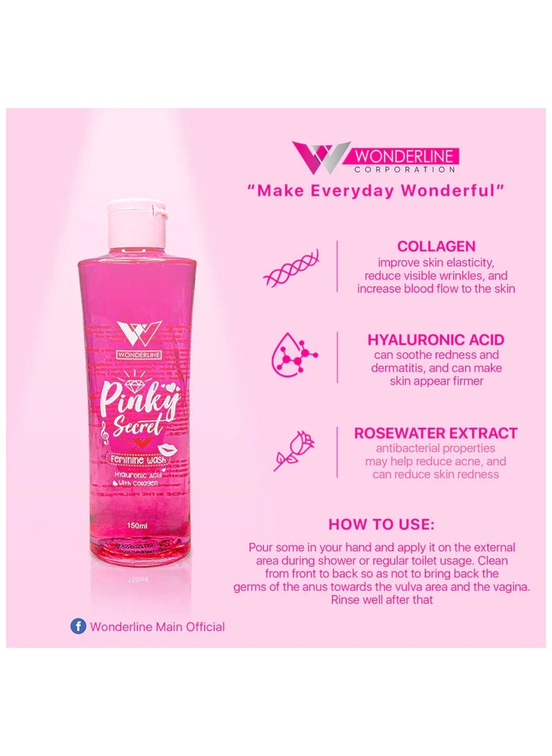 WONDERLINE Pinky Secret Feminine Wash 150ml  - Image 2