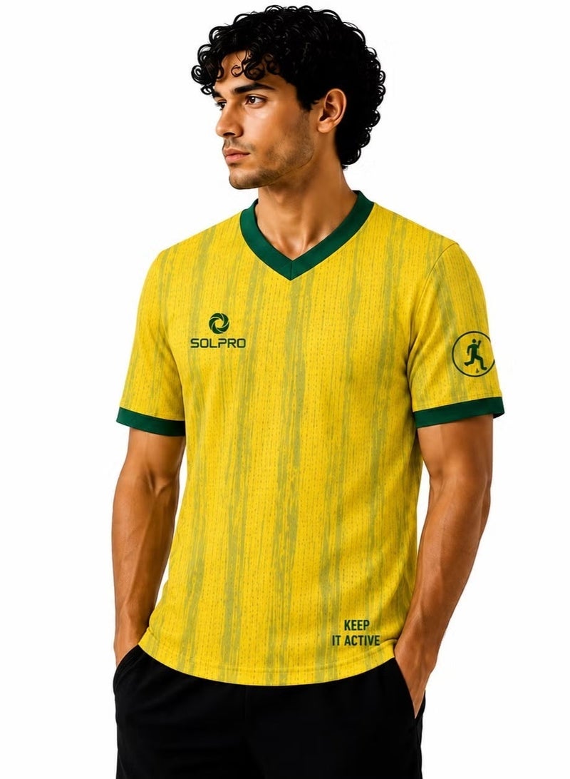 SOLPRO قميص مشجعي كرة القدم من SOLPRO للرجال والنساء | قميص مطبوع للبرازيل - Image 1
