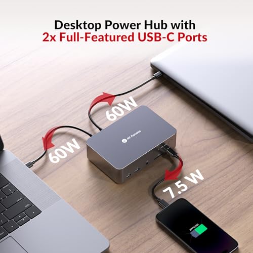 v AV Access AV Access KVM Switch Dock 2 Monitors 2 Laptops, 4K KVM Switch Dual HDMI Monitor, 2 USB-C MST Ports, 60W PD for Each PC, 1G Ethernet, EDID Emulation, 2K@144Hz,1080P@240Hz,Ideal for Home Office & Gaming - Image 4