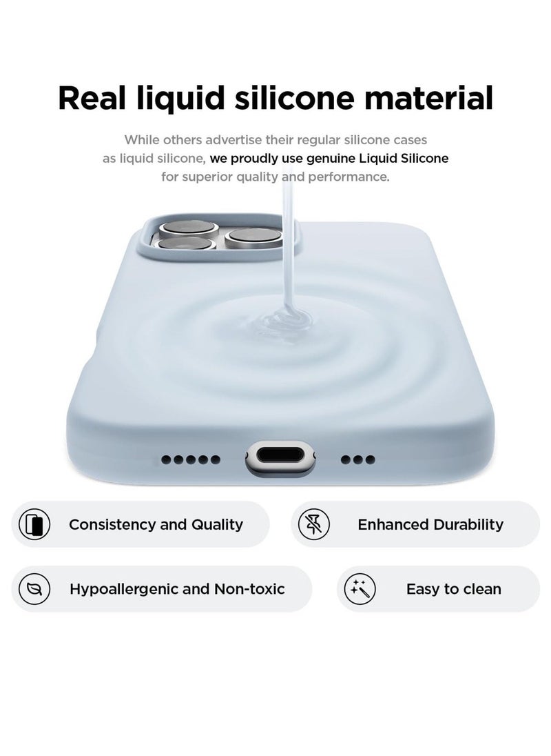 Raxoom Light Blue Full Body Protection Case for iPhone 16 Pro - Shockproof, Slim Design with Anti-Scratch Microfiber Lining