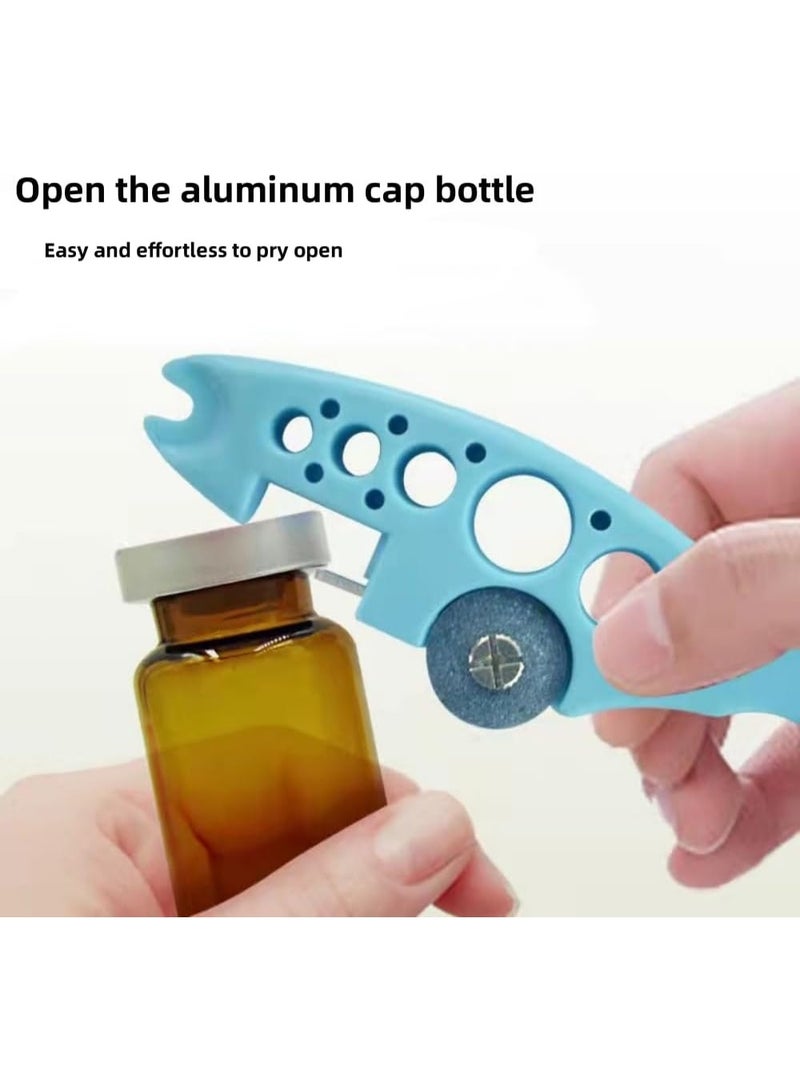 Ampoule Bottle Cutter Ampule Breaker Vial Opener Ampoule Cutting Tool Device Pill Cutter,2 Replaceable Grinding Wheels Pharmacy Spatula,Pill Cutter for Small Pills,Vial decapper,Pill Splitter - Image 3