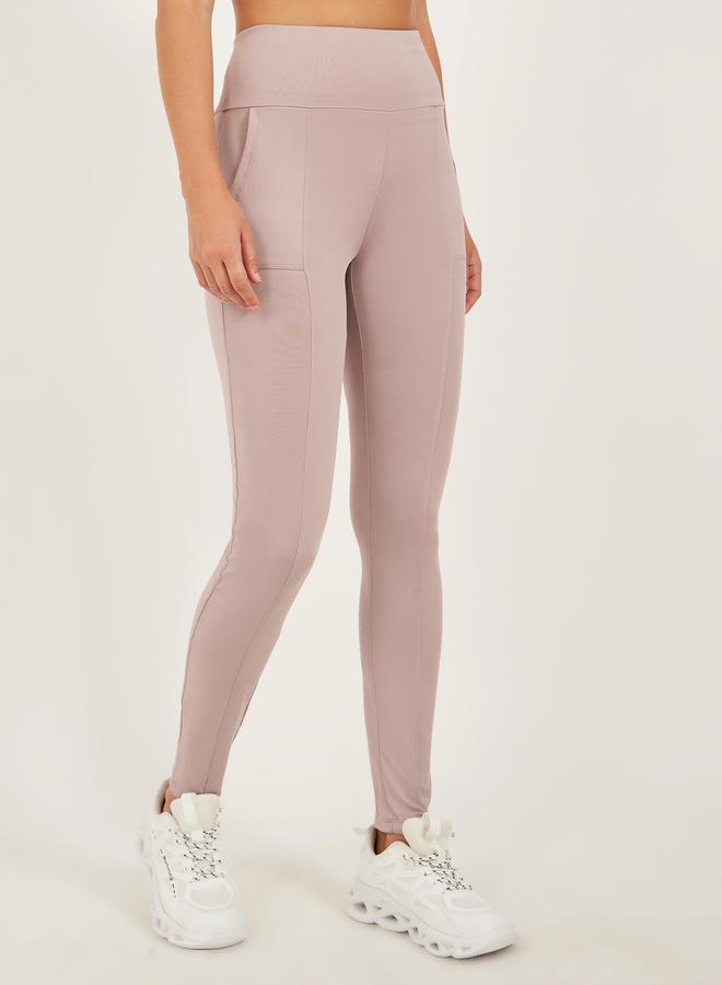 Styli Criss Cross Strap Detail Back Waistband Leggings - Image 2