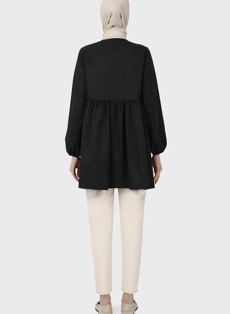 Refka by modanisa Puff Sleeve Tiered Tunic