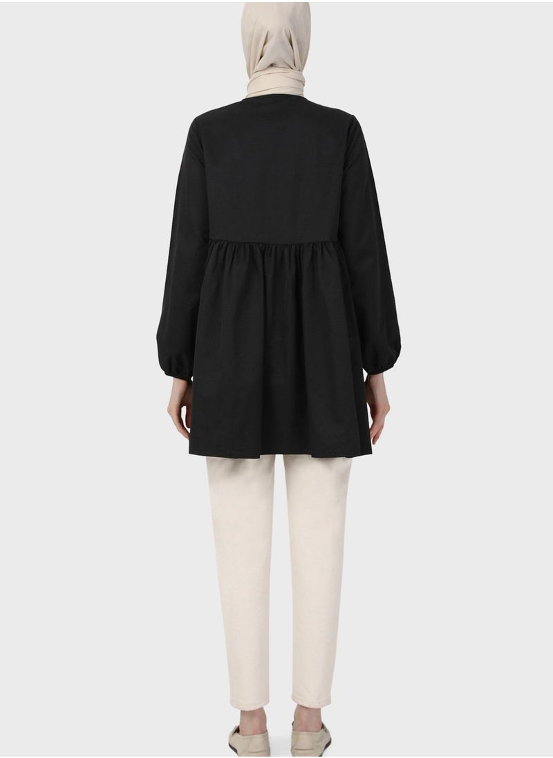 Refka by modanisa - Puff Sleeve Tiered Tunic - Image 1