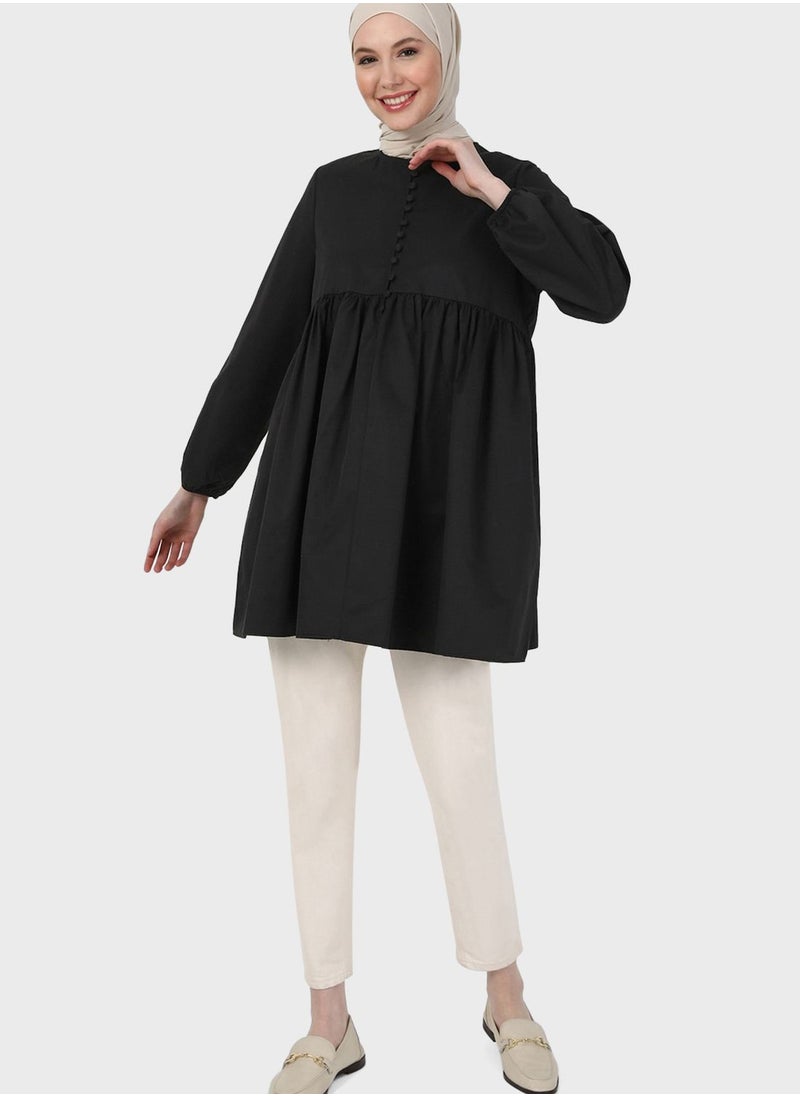 Refka by modanisa - Puff Sleeve Tiered Tunic - Image 1