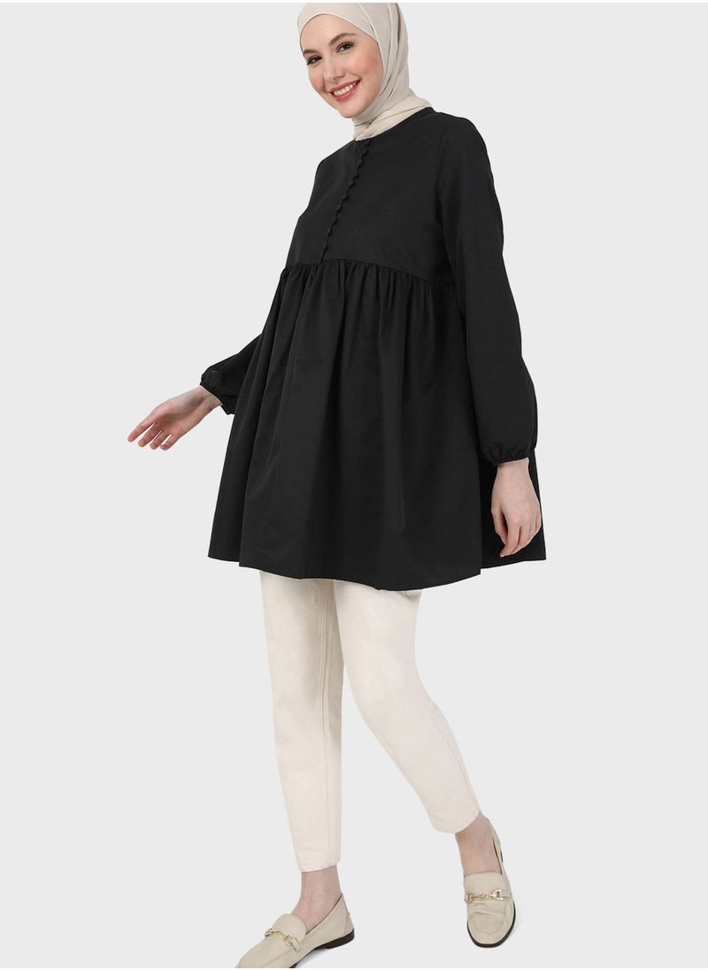 Refka by modanisa - Puff Sleeve Tiered Tunic - Image 1