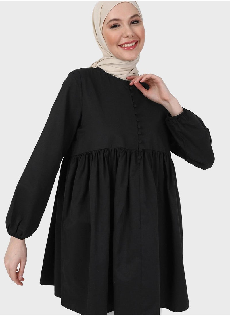 Refka by modanisa - Puff Sleeve Tiered Tunic - Image 1