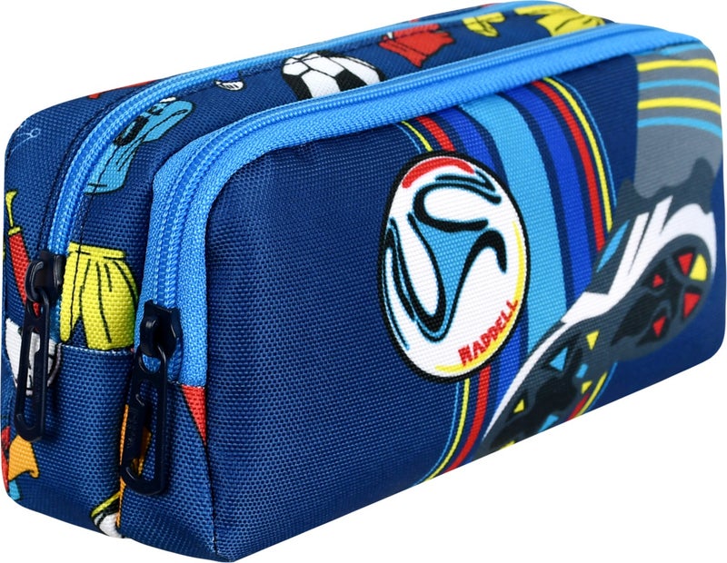 Niss Store Licensed Navy Blue Football Patterned 2 Pocket Pencil Case - Image 3