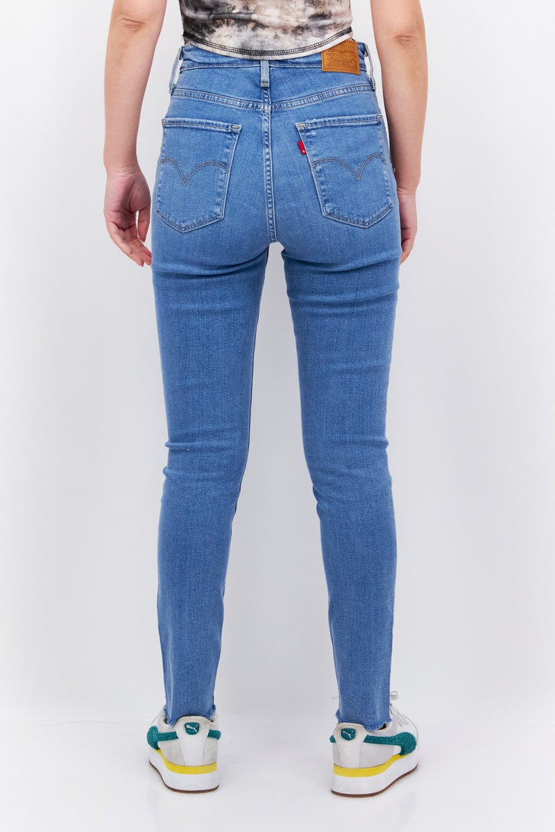 Levi's Women Skinny Fit Rip Stretchable Jeans, Light Blue - Image 2