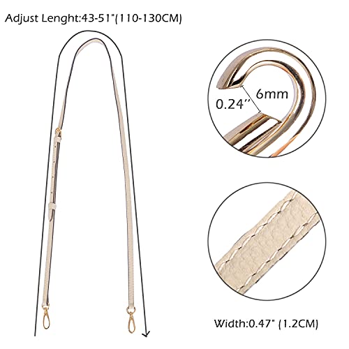 Live Up حزام حقيبة يد من الجلد الطبيعي LIVE UP كامل الحبة بديل لحقيبة الكتف (بيج) - Image 4