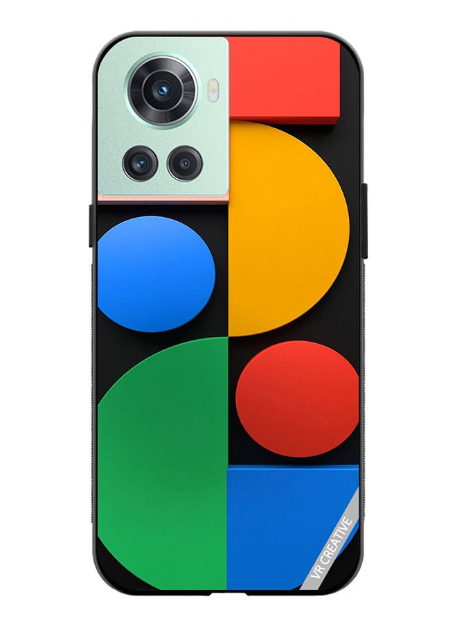 VR CREATIVE Protective Case Cover For OnePlus 10R Abstract Design Multicolour - Image 1