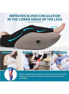 LENND Inflatable Leg Elevation Pillow ,Leg Pillow for Sleeping Wedge Pillow Leg Rest Pillow with Inflatable Bag, Relax Muscle Relieve Pain in Back Legs Knees After Surgery Improve Blood Circulation  - Image 2