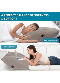 LENND Inflatable Leg Elevation Pillow ,Leg Pillow for Sleeping Wedge Pillow Leg Rest Pillow with Inflatable Bag, Relax Muscle Relieve Pain in Back Legs Knees After Surgery Improve Blood Circulation  - Image 5