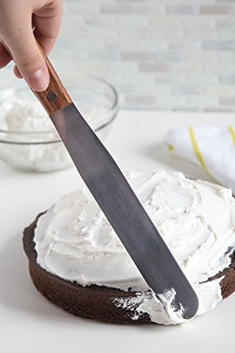 Fox Run Flat Icing Spatula, 8-Inch Stainless Steel Blade, Wood Handle, Metallic - Image 3