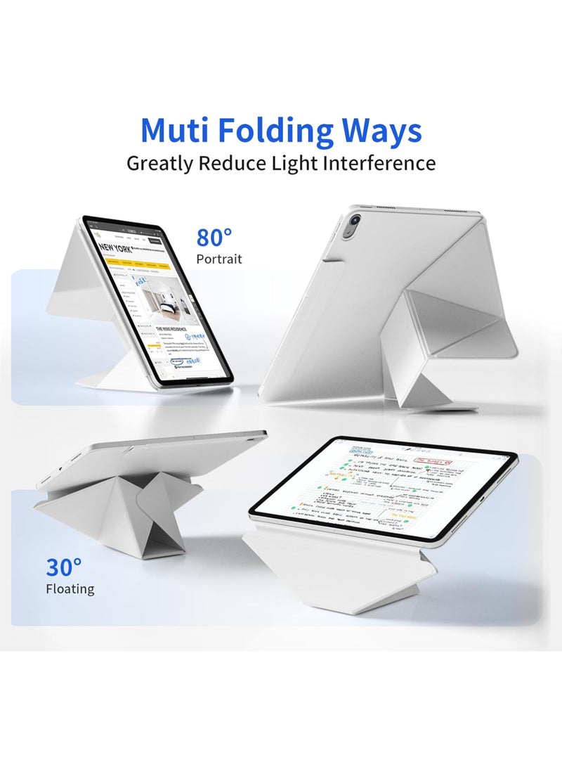 Rock Pow Magnetic Case for iPad 11th (A16) Gen 11-in 2025 Case/Case for iPad 10th Gen 10.9-in 2022 Strong Magnetic Attachment Ergonomic Leg Rest Design,Versatile Multi-Angle Viewing Hidden Pencil Holder, Cover for iPad 10th Gen 10.9 Inch 2022/iPad 11th (A16) Gen 11" 2025 Auto Wake/Sleep,(Grey) - Image 3